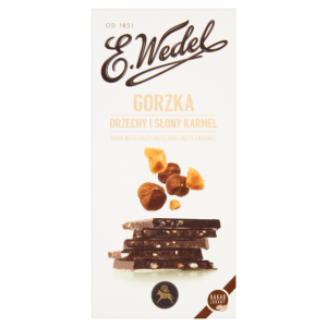 WEDEL CZEKOLADA GORZKA Z ORZECHAMI I SŁONYM KARMELEM 100G