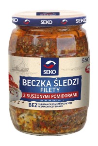 SEKO FILETY ŚLEDZIOWE Z SUSZONYMI POMIDORAMI 550G