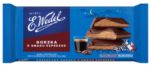 WEDEL CZEKOLADA GORZKA Z NADZIENIEM O SMAKU ESPRESSO 100G