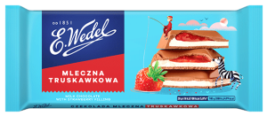 WEDEL CZEKOLADA NADZIEWANA TRUSKAWKOWA 100G/20SZT