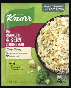 KNORR FIX DO SPAGHETTI 4 SERY Z BROKUŁAMI 39G