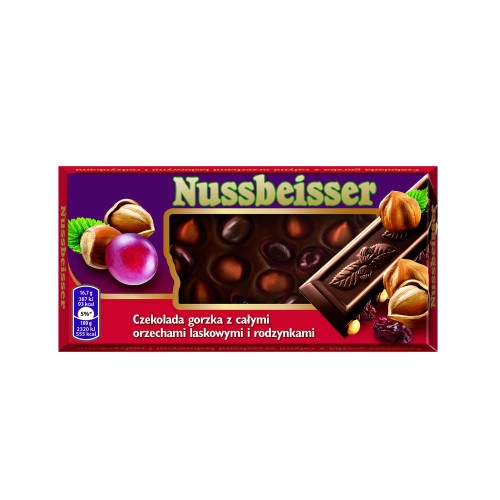 NUSSBEISER CZEKOLADA GORZKA Z ORZECHAMI I RODZYNKAMI 100G.jpg