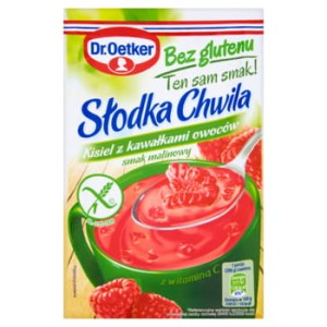DR. OETKER SŁODKA CHWILA KISIEL MALINA BEZ GLUTENU 31,5G
