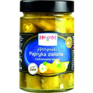 GT. PAPRYKA ZIELONA NADZIEWANA SEREM 327ML HELCOM