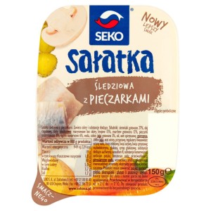 SEKO SAŁATKA ŚLEDZIOWA Z PIECZARKAMI 150G
