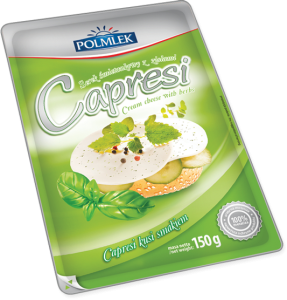 POLMLEK CAPRESI SEREK ŚMIETANKOWY Z ZIOŁAMI PLASTRY 150G