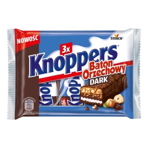 KNOPPERS BATON ORZECHOWY DARK 3X40G