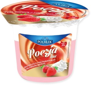 POLMLEK POEZJA LUX DESER MLECZNY O SMAKU TRUSKAWKOWYM 180G