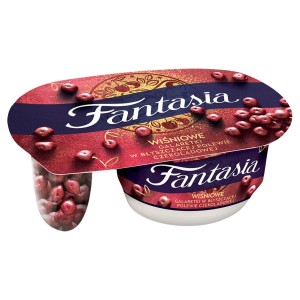 DANONE JOGURT FANTASIA WIŚNIOWE GALARETKI 105G/12SZT