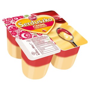 ZOTT PUDDING SERDUSZKO WANILIA/MALINA 4X125G/6SZT