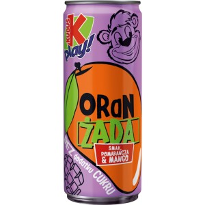 KUBUŚ PLAY POMARAŃCZA/MANGO 250ML/24SZT PUSZKA