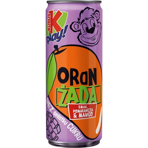 KUBUŚ PLAY ORANŻADA POMARAŃCZA &amp; MANGO 250 ML.jpg