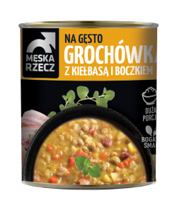 STOCZEK MĘSKA RZECZ GROCHÓWKA Z KIEŁBASĄ 840G