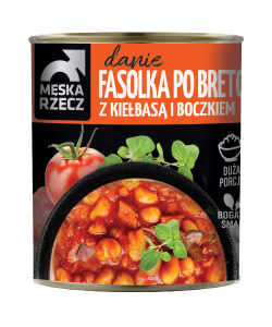 STOCZEK MĘSKA RZECZ FASOLA PO BRETOŃSKU Z KIEŁBASĄ I BOCZKIEM 830G