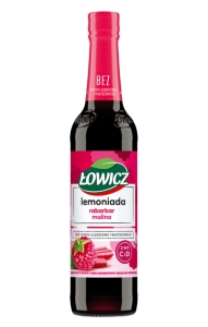 ŁOWICZ SYROP RABARBAR/MALINA LEMONIADA 400ML/6SZT