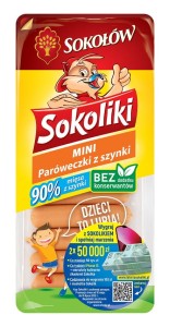 SOKOŁÓW SOKOLIKI PARÓWECZKI Z SZYNKI MINI 140G