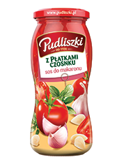 PUDLISZKI SOS POMIDOROWY Z PŁATKAMI CZOSNKU 500G