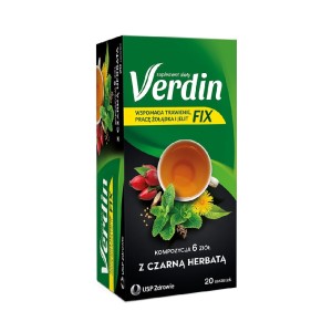 VERDIN FIX CZARNA HERBATA 20 SASZETEKx12SZT