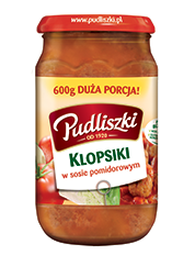 PUDLISZKI KLOPSIKI W SOSIE POMIDOROWYM 600G/4SZT