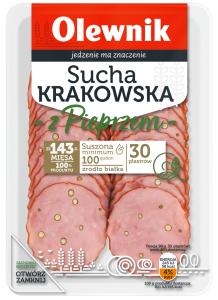 OLEWNIK KIEŁBASA KRAKOWSKA SUCHA Z PIEPRZEM PLASTRY 80G