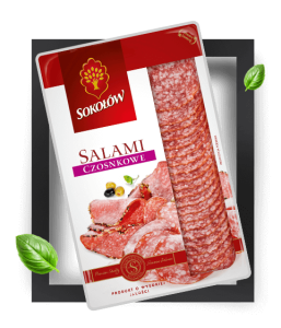 SOKOŁÓW SALAMI CZOSNKOWE PLASTRY 100G