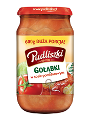 PUDLISZKI GOŁĄBKI W SOSIE POMIDOROWYM 600G/4SZT