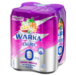 WARKA ENERGY ANANAS MARAKUJA 0% 500ML/4SZT