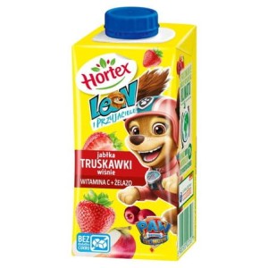 HORTEX NAPÓJ TRUSKAWKA/WIŚNIA/JABŁKO 200ML/27SZT
