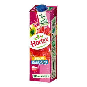 HORTEX NAPÓJ JABŁKO-RABARBAR 1L/6SZT