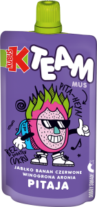 KUBUŚ MUS TEAM JABŁKO-BANAN-WINOGRONA 100G/12SZT