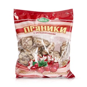 Słodkie ciasteczka "Prjaniki" z aromatem żurawiny 400g/16szt WALDEMAR VOLKER