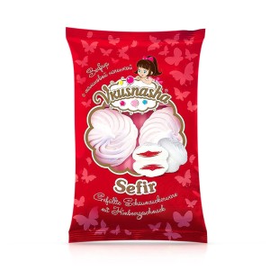 Pianki nadziewane „Sefir Vkusnasha”o smaku malinowym 300g/10szt VKUSNASHA