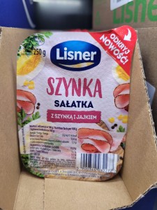 LISNER SAŁATKA Z SZYNKĄ I JAJKIEM 250G