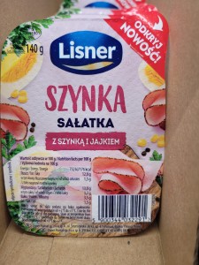LISNER SAŁATKA Z SZYNKĄ I JAJKIEM 140G