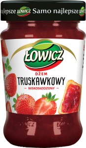 ŁOWICZ DŻEM TRUSKAWKOWY NISKOSŁODZONY 260G