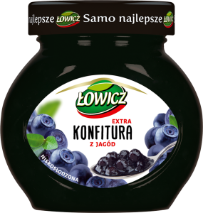 ŁOWICZ KONFITURA JAGODOWA NISKOSŁODZONA 240G