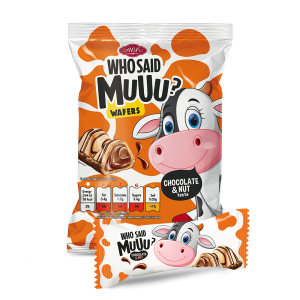 Who said muuu? wafelki z nadzieniem o smaku czekolady z orzechami 200g/6szt AVK