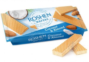 Wafle z kremem kokos/migdał 220g/16szt ROSHEN