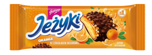 JUTRZENKA JEŻYKI POMARAŃCZOWE W CZEKOLADZIE DESEROWEJ 140G