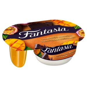 DANONE JOGURT FANTASIA MANGO-MARAKUJA Z KAWAŁKAMI CZEKOLADY 116G