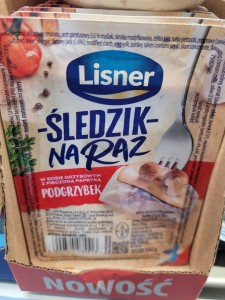 LISNER ŚLEDZIK NA RAZ W SOSIE GRZYBOWYM Z PIECZONĄ PAPRYKĄ 100G