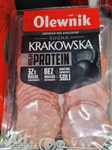 OLEWNIK KIEŁBASA KRAKOWSKA SUCHA PROTEIN PLASTRY 80G