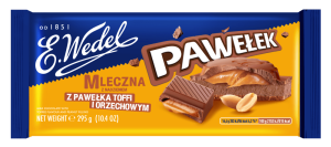 WEDEL CZEKOLADA PAWEŁEK TOFFI I ORZECHY 295G