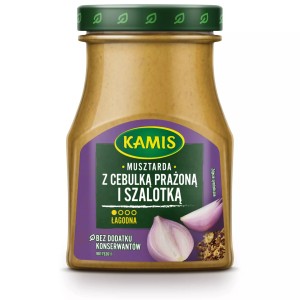 KAMIS MUSZTARDA Z CEBULKĄ PRAŻONĄ I SZALOTKĄ 185G