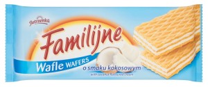 (+6szt) JUTRZENKA WAFLE FAMILIJNE KOKOSOWE 180G
