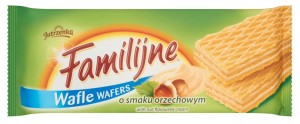 (+6szt) JUTRZENKA WAFLE FAMILIJNE ORZECHOWE 180G 