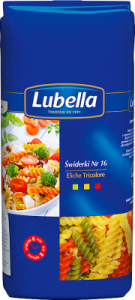 (+6szt) LUBELLA MAKARON ŚWIDERKI 3 KOLORY 400G 