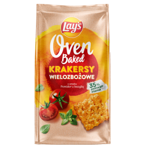 LAYS OVEN BAKED KRAKERSY POMIDOR Z BAZYLIĄ 80G