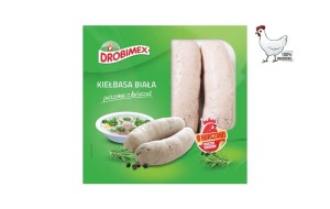 DROBIMEX KIEŁBASA BIAŁA PARZONA Z KURCZĄT OK.0,8KG