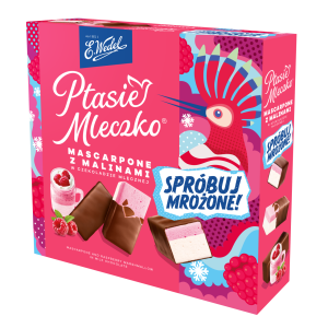 (+6SZT) WEDEL PTASIE MLECZKO MASCARPONE Z MALINAMI 340G 